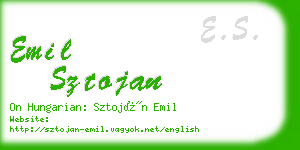 emil sztojan business card